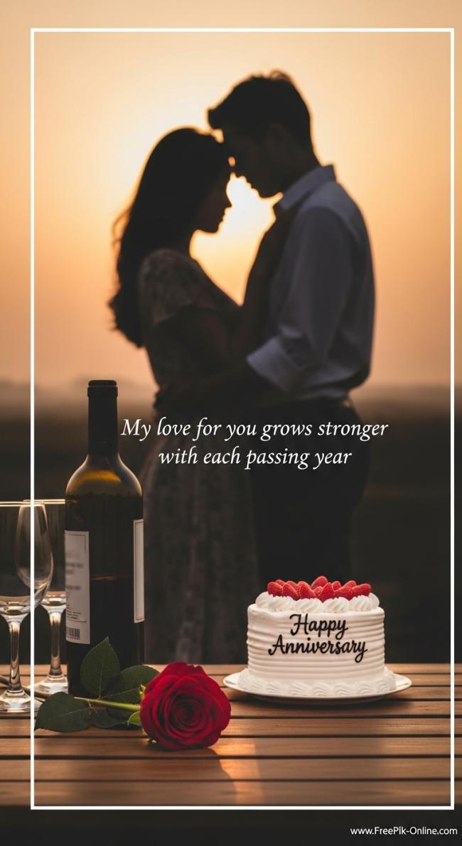 My Love for you grows stronger with each passing year