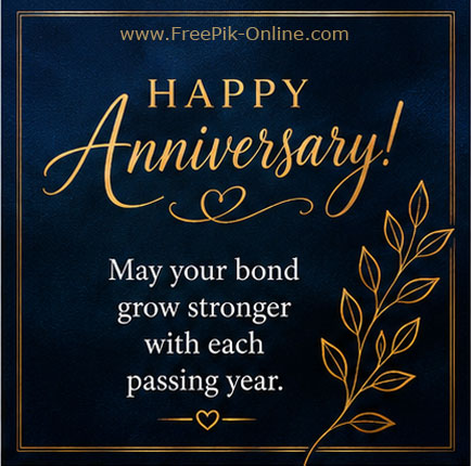 Happy Anniversary!
May your bond grow stronger with each passing year.