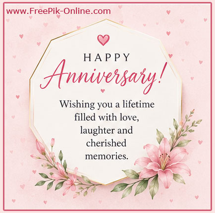 Happy Anniversary! 
Wishing you a lifetime filled with love, laughter, and cherished memories.