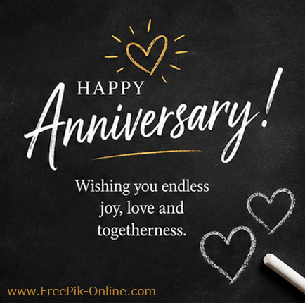 Wishing you endless joy, love, and togetherness.
Happy Anniversary! 