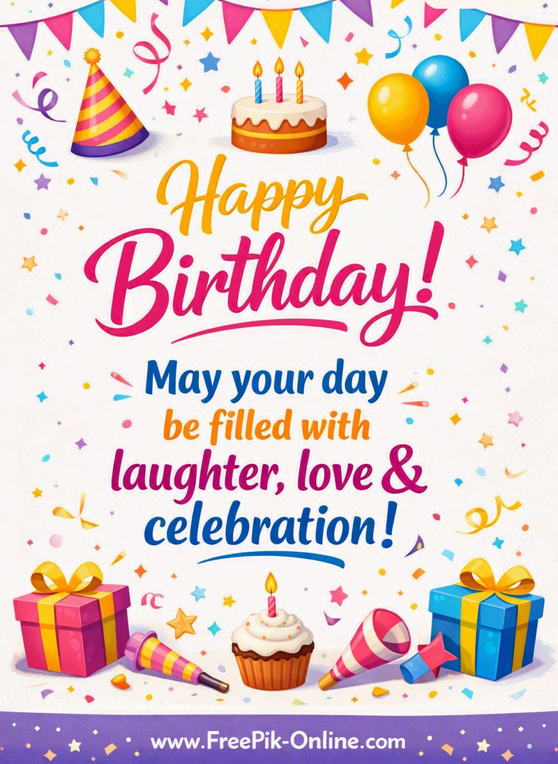 May your day be filled with laughter, love & celebration!
Happy Birthday! 