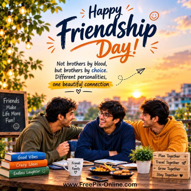 Not brothers by blood, 
but brothers by choice. 
Different personalities, 
one beautiful connection. 
Happy Friendship Day!