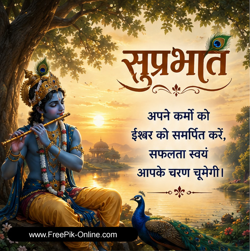 अपने कर्मों को ईश्वर को समर्पित करे, 
सफलता स्वयं आपके चरण चूमेगी।
सुप्रभात