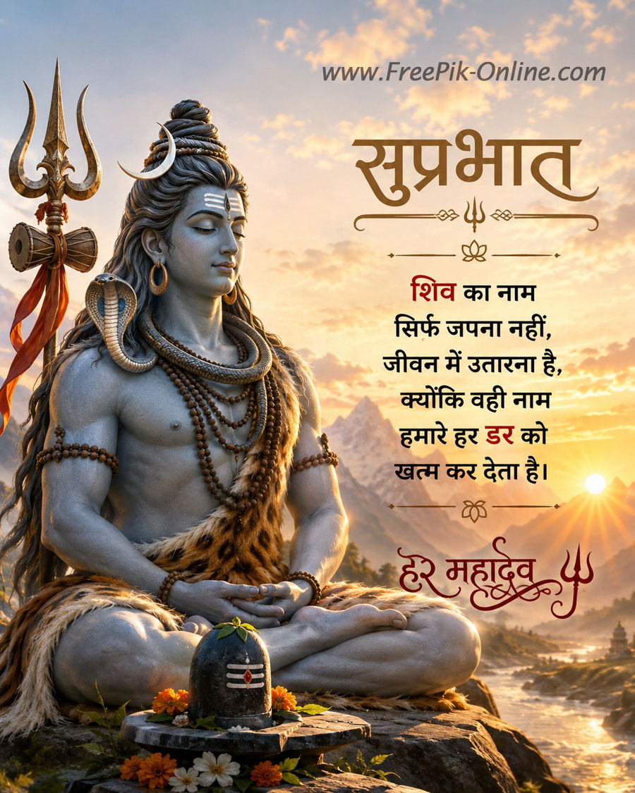 शिव का नाम सिर्फ जपना नहीं, 
जीवन में उतारना है, 
क्योंकि वही नाम हमारे हर डर को खत्म कर देता है। 
हर हर महादेव