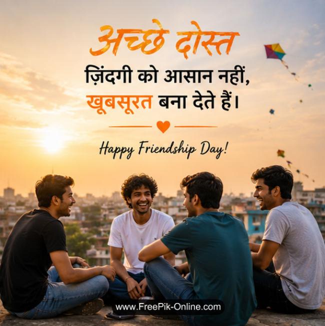 अच्छे दोस्त ज़िंदगी को आसान नहीं, खूबसूरत बना देते हैं।
Happy Friendship Day!